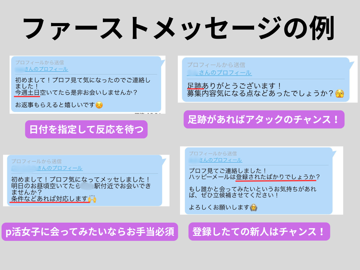出会い系　ファーストメッセージ例